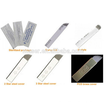Hochwertige Augenbrauenstickerei Microblading Nadeln / CF &amp; U Stil Microblading Blades